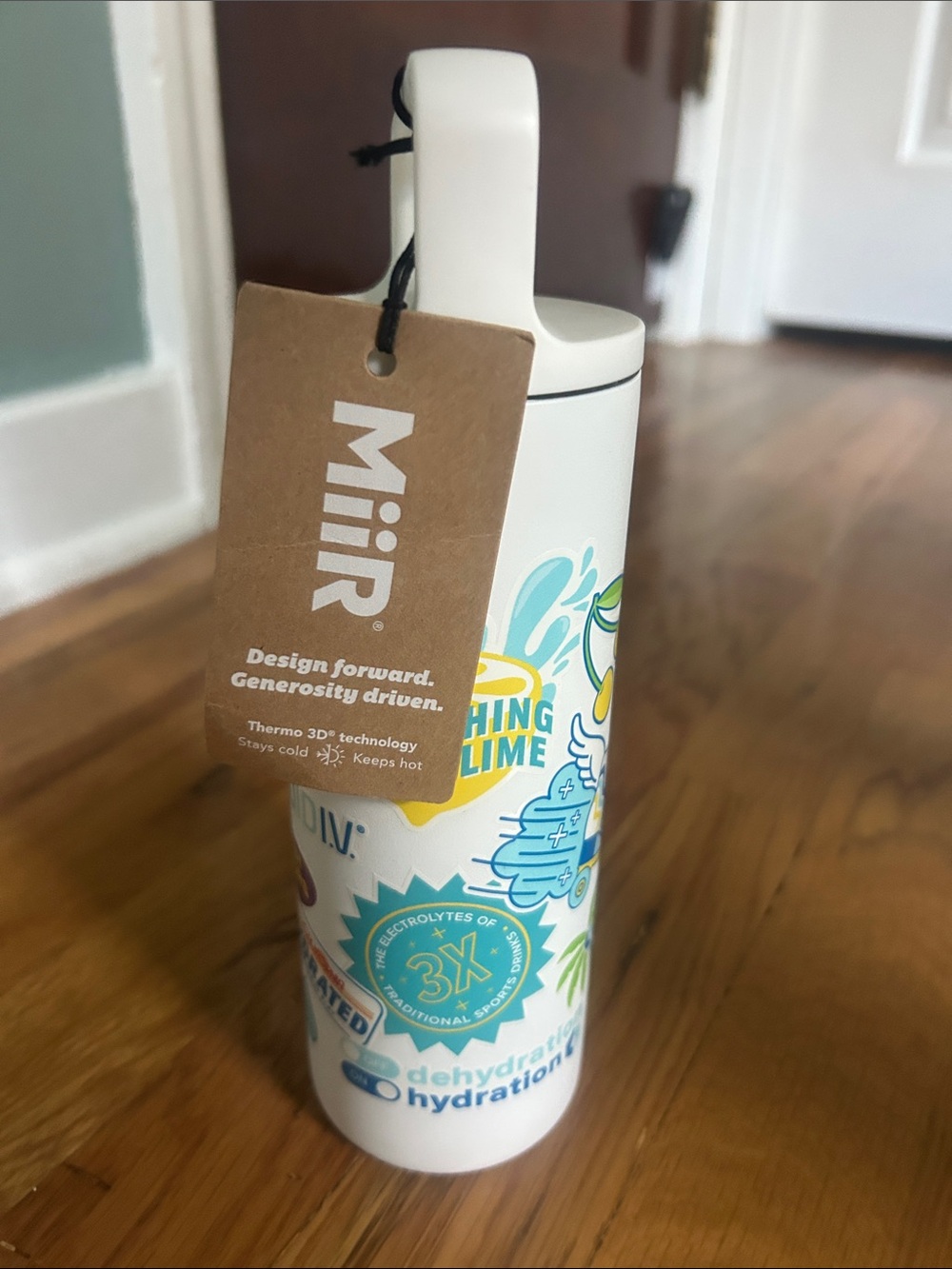MiiR White Liquid IV Insulated Water Bottle